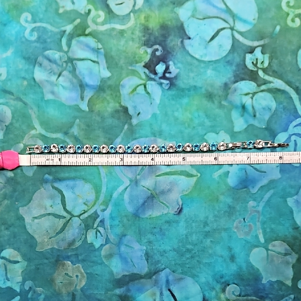 Kay Jewelers Silver and Blue Gemstone Bracelet